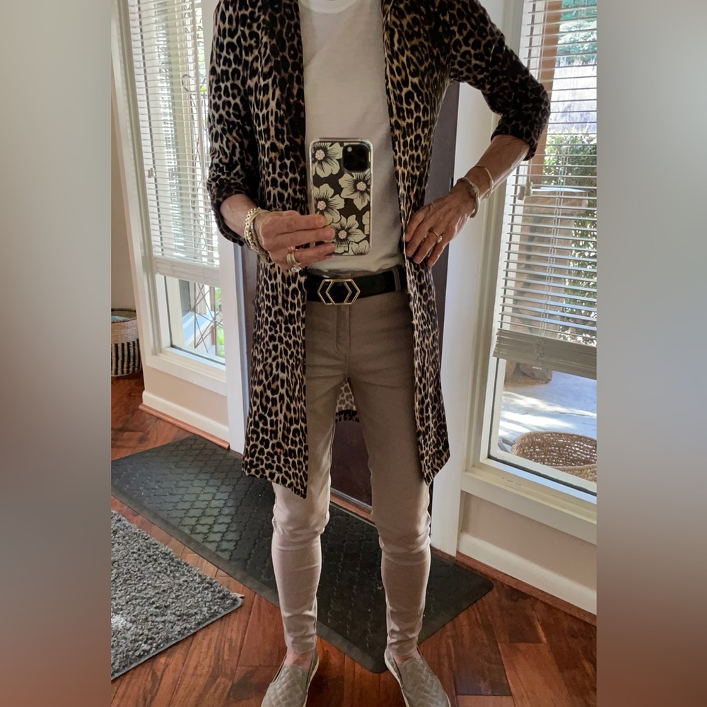 Must Have 3/4” length sleeve, cheetah, leopard print jacket.